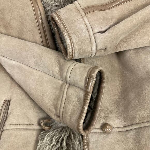 Genuine Shearling Sheepskin Penny Lane Ranch Coat 48/38 M-L - Picture 9 of 12